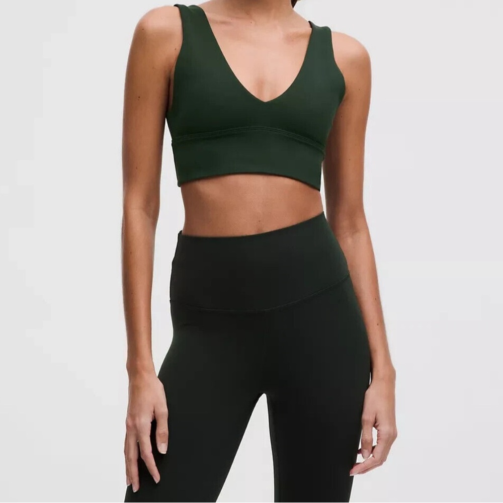 NWOT Dark Green Align™ V-Neck Bra
Light Support, A/B Cup